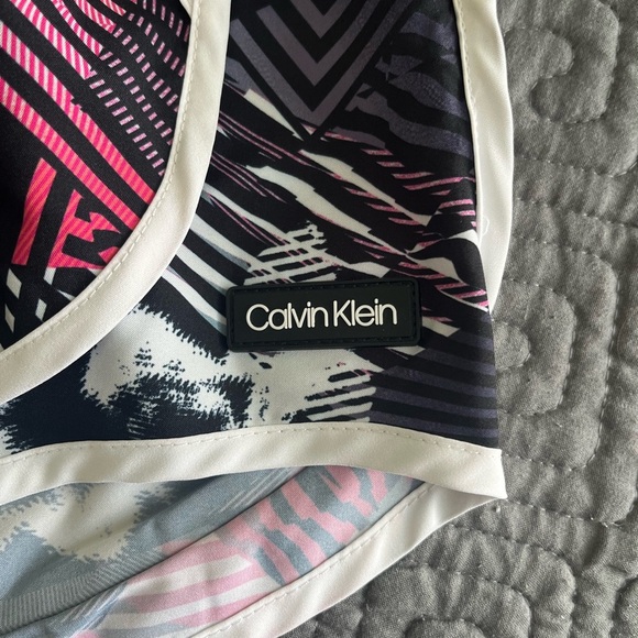 Calvin Klein Women's Black and Pink Athletic Shorts - Plus Size - Picture 2 of 6
